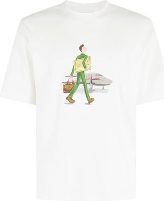 Dr&ocirc;le de Monsieur Tops, Heren, Wit, XL, T-Shirt Au Tableau