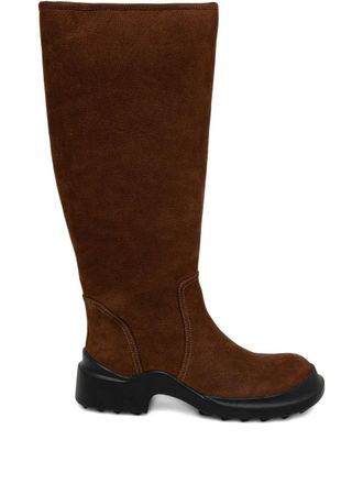 Jeffrey Campbell zip-up knee-high boots - Marrone