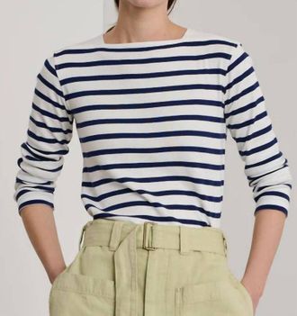 SOEUR Katy Tee-Shirt In Blue White