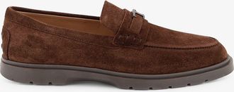 Tod's Mocassini in suede con logo in metallo - TODS - gender_Man