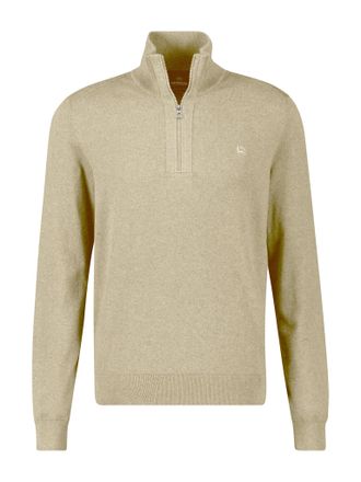Lerros Troyer LERROS, Herren, Gr. L, tender beige melange, Strick, Obermaterial: 100% Baumwolle, meliert, regular fit normal, ohne Ausschnitt, Rippb&uuml;ndchen, 