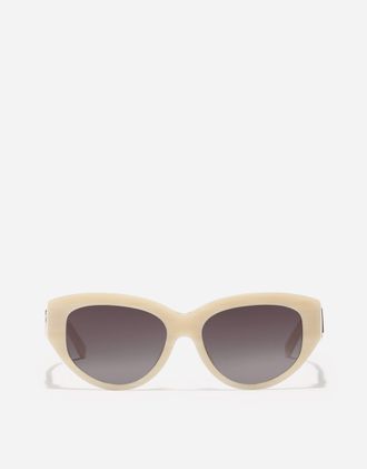 Dolce & Gabbana Dg Crossed Sunglasses - Woman New Arrivals Striped Ivory Onesize