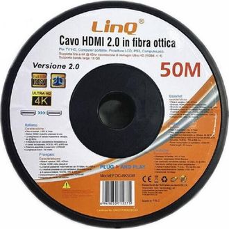Trade Shop Trade Shop - Cavo Hdmi En Fibra Ottica Ultra Hd 4k 50mt Tv Hd Protecci&oacute;n Lcd Foc-8k50m