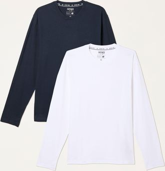 Fat Face FatFace White Long Sleeve Tshirts 2 Pack