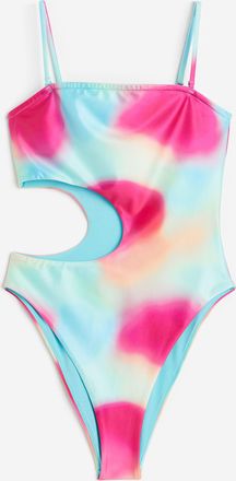 H&M Badeanzug mit Cut-outs High Leg - Pink