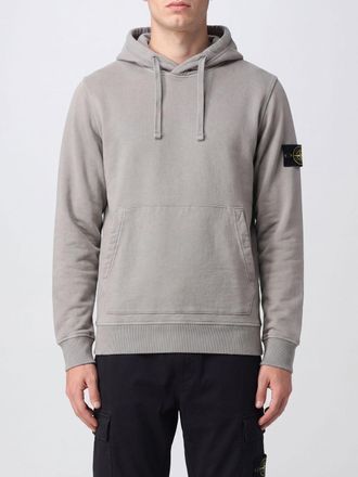 Stone Island Felpa con cappuccio in cotone con tasca a marsupio e fit relaxed
