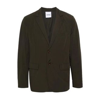 Aspesi Blazers, male, Green, Size: 2XL Single Breasted Nylon Blazer