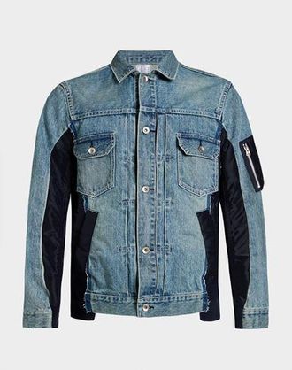 sacai COATS & JACKETS - Denim outerwear sur YOOX.COM