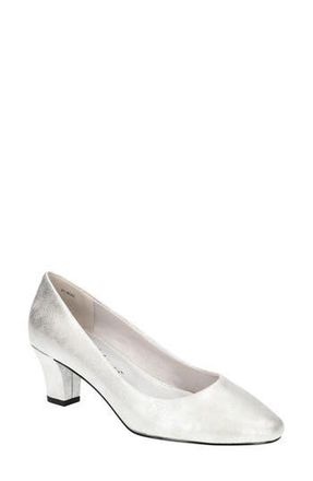 Easy Street Ballari Round Toe Pump - Multiple Widths Available in Silver at Nordstrom Rack, Size 8.5