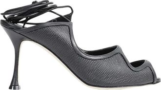 Manolo Blahnik Prosta 90 Sandalen met Hoge Hak - Dames - Sandalen met hakken - Zwart - 40 EU - Leer - Schoenen