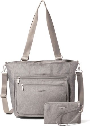 Baggallini Womens Modern Everyday Shopper Tote Bag with Wristlet