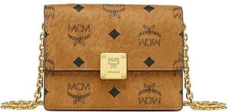MCM Aren Chain Wallet in Visetos in Brown at Nordstrom