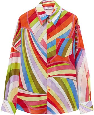 Pucci Camicia con stampa - Rosso