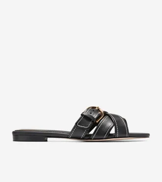 Cole Haan Womens Velma Buckle Slide Sandals - Black Size 10.5