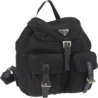 Prada Pre-owned Backpacks, female, Black, Size: ONE SIZE Pre-owned Vintage Backpack