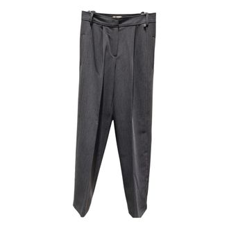 Herno Broeken, Dames, Grijs, L, Polyester, Straight Broeken