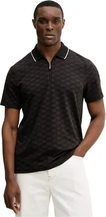 Michael Kors Polo con cremallera y jacquard de logo - Tops - Hombre - Negro - M