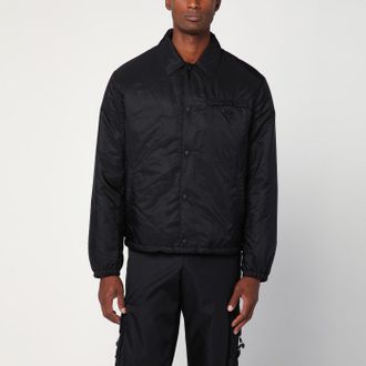 Prada Black Re-Nylon zip-up jacket
