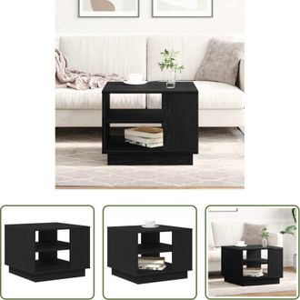 vidaXL vidaXL Tavolino in legno - Tavolino da salotto Rovere Nero 55 x 55 x 42 cm