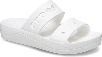 Crocs Womens Crocs Baya 208188-100 Sandals White Round Toe Platform GBO1625