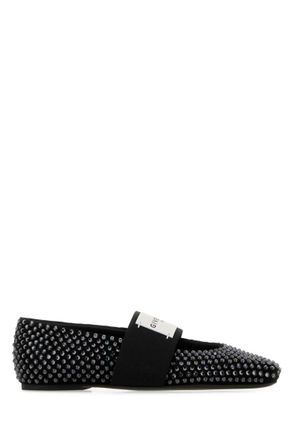 Givenchy Black Logo Ballet Flats