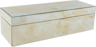 Sagebrook Home 17X6in Marbled Glass Box