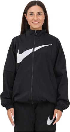 Nike Oversized Luchtig Jack met Mesh Voering - Dames - Trainingsjackets - Zwart - M - Fitness