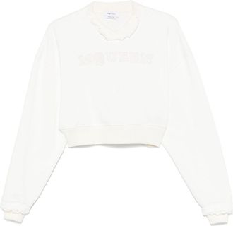Alexander McQueen cropped sweatshirt - White