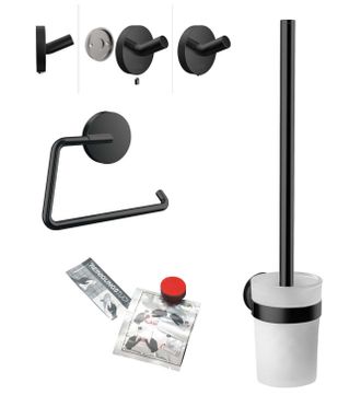 Emco Emco - Juego De Wc Redondo Con Soporte De Papel, Juego De