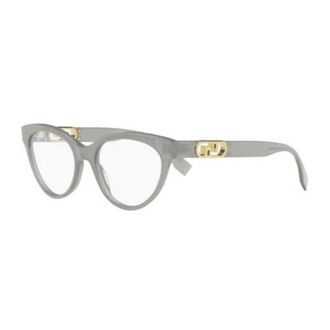 Fendi FE50066I095 Cat Eye Full Rim Eyeglasses - Gray