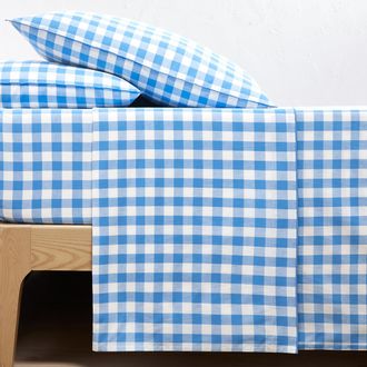 La Redoute Interieurs Plat laken in katoen, Veldi blauw