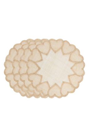 Juliska Natural Heart Set of 4 Placemats at Nordstrom