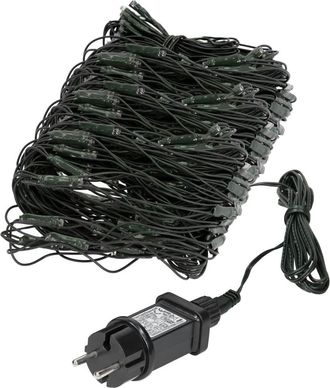 ECD Germany Cadena de luces 1,5x3m 320 LED blanco c&aacute;lido decoraci&oacute;n navide&ntilde;a IP44