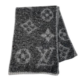 Louis Vuitton Pre-owned Scarves, female, Gray, Size: ONE SIZE Pre-owned Stole