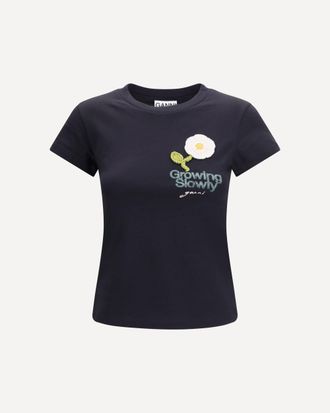 Ganni Embroidered T-shirt Female XS