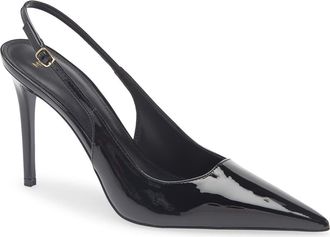 Mango Pietra Slingback Pointed Toe Pump in Black at Nordstrom, Size 8.5Us