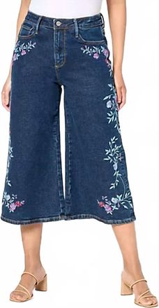 Free People Capri In Blooms Jeans In Blue
