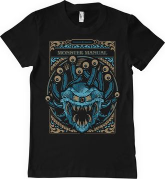Dungeons & Dragons Officially Licensed Monsters Manual Mens T-Shirt Black