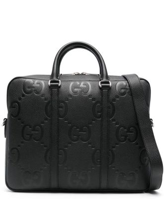 Gucci Jumbo GG briefcase - Black