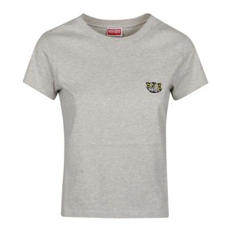Kenzo T-Shirts, female, Gray, Size: XS Gots Wild Tiger Classic T-Shirt