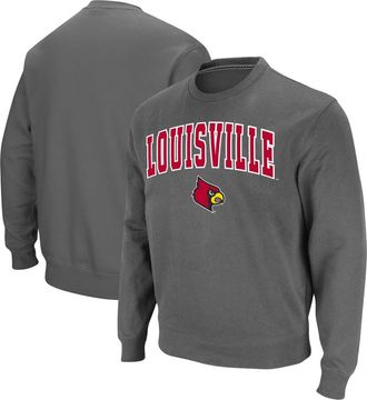 Colosseum Mens Colosseum Charcoal Louisville Cardinals Arch & Logo Tackle Twill Pullover Sweatshirt at Nordstrom, Size Small