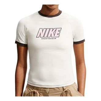 Nike (WMNS) Nike Sportswear Fitted T-Shirt Sail Baroque Brown IV5750-133