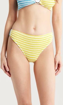 Cleonie Colorblocked Bikini Bottoms in Sunshine Azure Stripe at Nordstrom Rack, Size X-Small/small