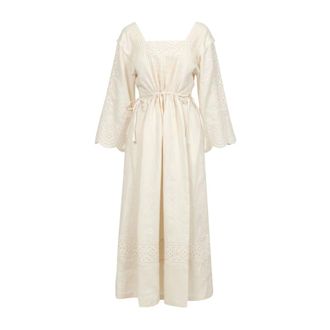 Max Mara Dames, Jurken, Beige, Maat: XL Linnen