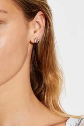 Tory Burch Earrings With A Floral Motif, Womens, Gold