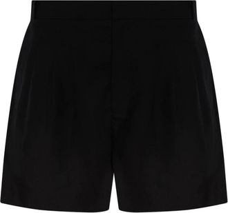 Rag & Bone Chappell Pliss&eacute; Shorts - Dames - Korte Broeken - Zwart - XS - Linnen - Korte Broeken