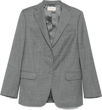 Officine G&eacute;n&eacute;rale Mid Grey End On End Overhemd - Dames - Blazers - Grijs - M - Wol - Jassen
