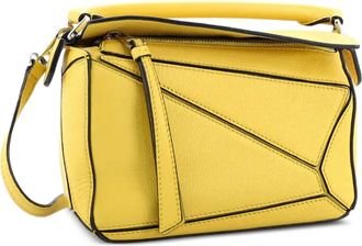 Loewe Puzzle Bag Leather Mini crossbody bag - Geel