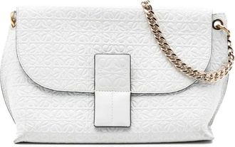 Loewe Pre-owned Cross Body Bags, female, White, Size: ONE SIZE Pre-owned Chain Embellished Bag