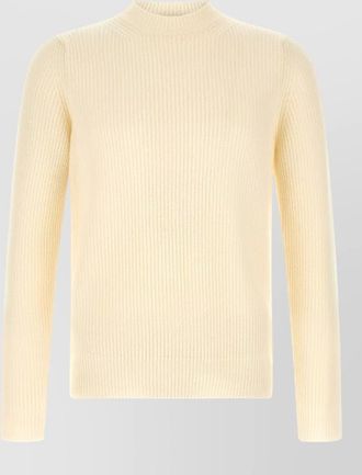 Zanone virgin wool ribbed mock neck sweater